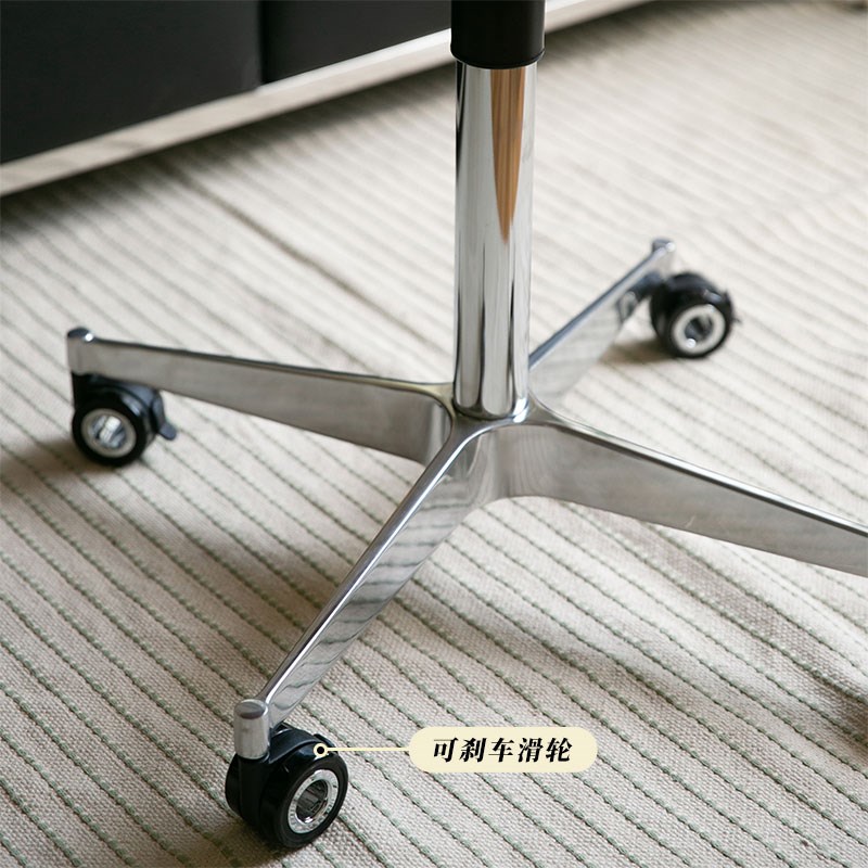 号角屋 奥白小圆桌 奶油风圆形可移动升降餐桌家用休闲边几