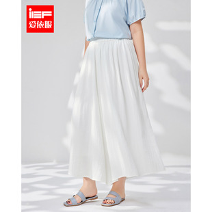 女装 2025夏季 新款 IEF 温柔休闲慵懒宽松阔腿裤 大码 法式 爱依服