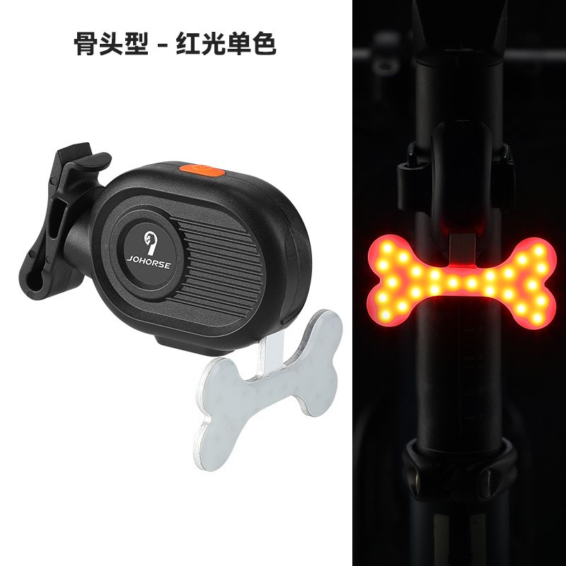 自行车灯山地车尾灯夜间骑行USB充电闪烁LED夜骑S警示闪光单车后