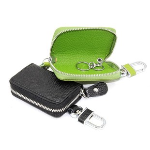 跨境汽车钥匙包 通用型车用钥匙L包拉链牛皮车锁匙包