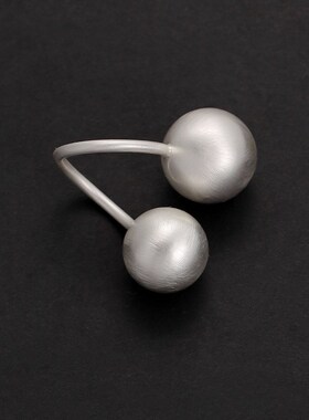 重工拉丝圆球项链k轻奢设计感叠戴毛衣项链配饰套装百搭小众锁骨