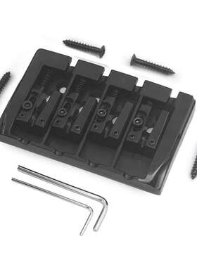 BA-1010四弦贝司弦桥 92x54-19MM 底穿弦后穿弦两用 黑色金色银色