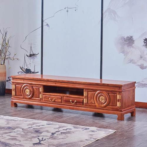 红木电视柜新中式花梨木彷古地柜刺猬紫檀客厅收纳柜古典家俱影视