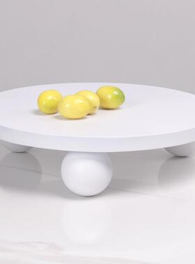 简约现代金属三维果盘样板房酒店桌面软装饰品茶几餐桌托盘摆件