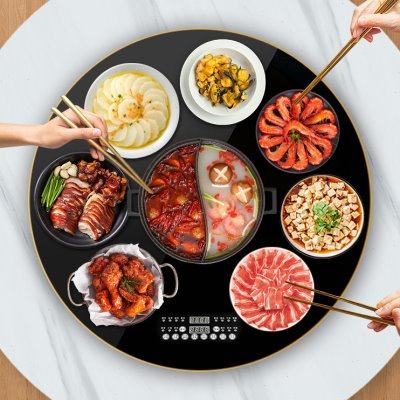 火锅电磁炉饭菜保温板家用自动旋转暖菜板加热餐桌热菜神器保温板,住宅家具,不锈钢/PVC餐桌,淘宝优惠券,粉丝福利购,淘宝优惠卷