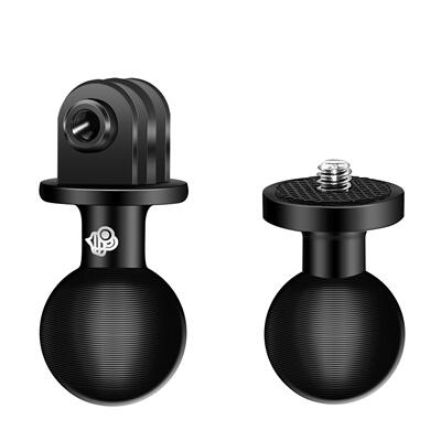 25mm金属球头支架机车手机导航球头支架转接底座全景运动相机