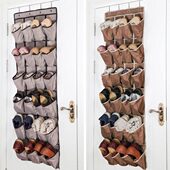 家用室内粘贴收纳神器挂门上鞋 门口拖鞋 架 架墙上壁挂式 简易门后鞋