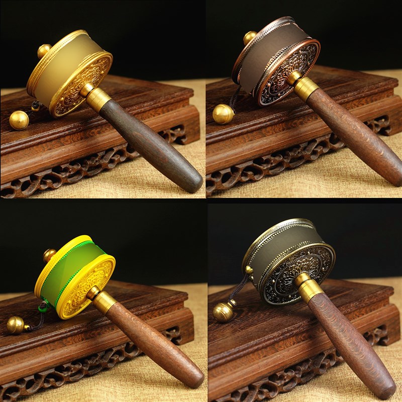 纯铜黄铜手摇超静音经典3万小号方便携带精致做U工桌面摆件家用