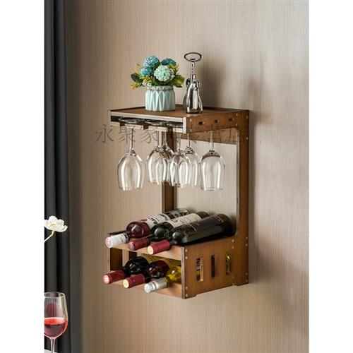 轻奢红酒柜展示架餐厅酒柜葡萄酒瓶架红酒架摆件创V意示厅悬台墙