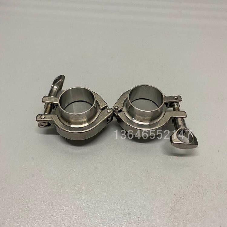 304不锈钢卡箍套装卫生级精铸快装接头套装卡盘快装接头橡胶垫片