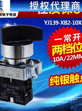 一佳选择开关2两档位旋钮开关YJ139-XB2-10XB2主令开关22mmBJ21