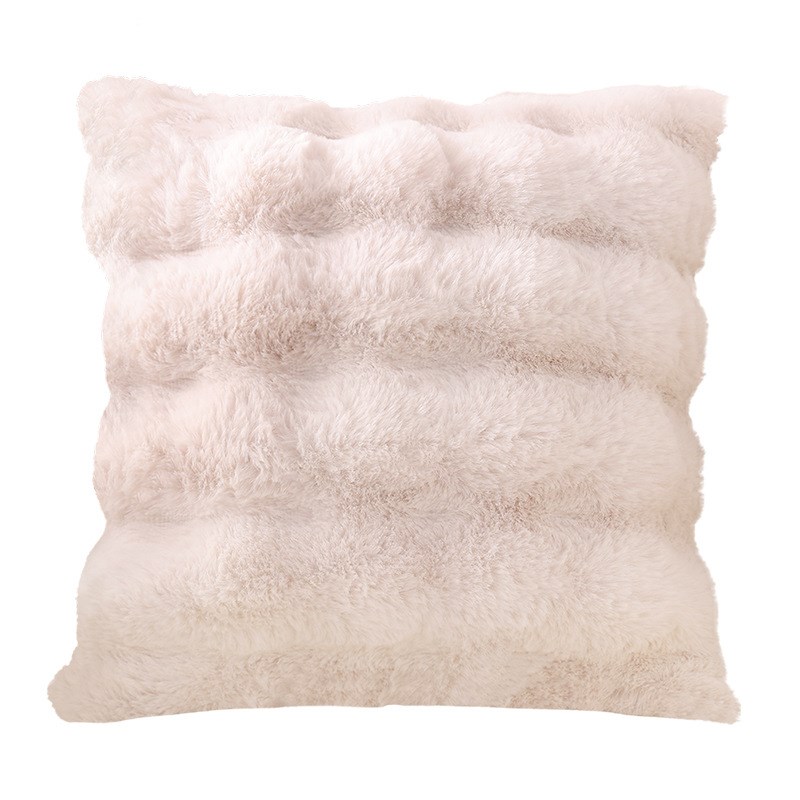 北欧insc风抱枕仿兔毛靠垫套柔软毛绒靠枕客厅沙发靠垫窗台腰枕