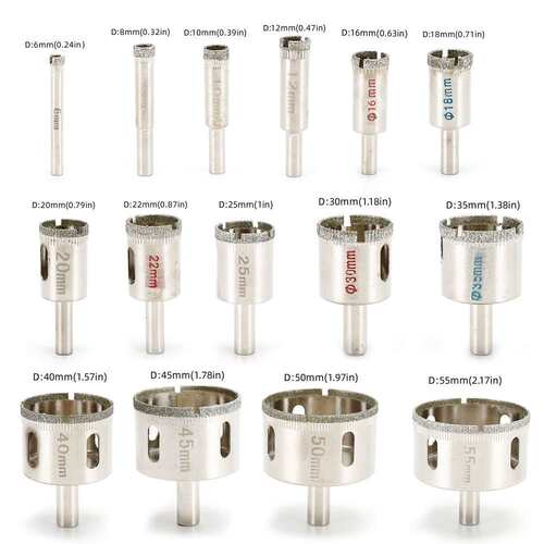 跨境大理石开孔器15件套玻璃扩孔器 瓷砖钻头glass hole saw