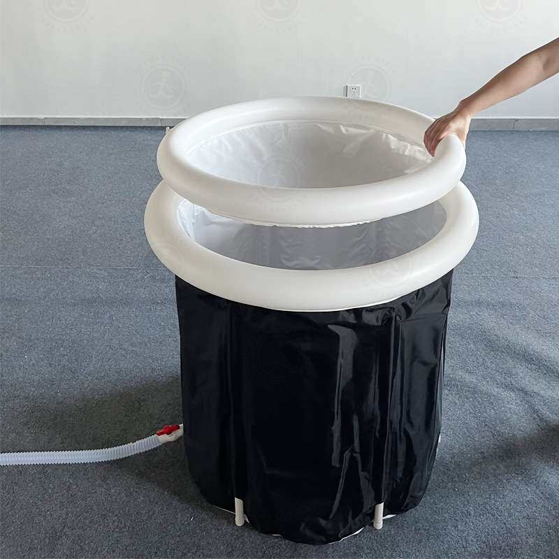 户外冰浴桶小号带盖充气浴缸儿童成人休闲浴桶健身运动冰桶