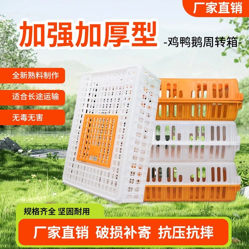 鸡笼周转箱 鸡笼子运输养殖塑料家用大号特大筐 成鸡鸭鹅鸽子兔笼