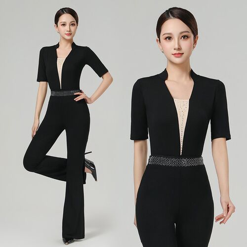 形体礼仪训练服装女m2025春季新款高端导师模特走秀型体连体衣套