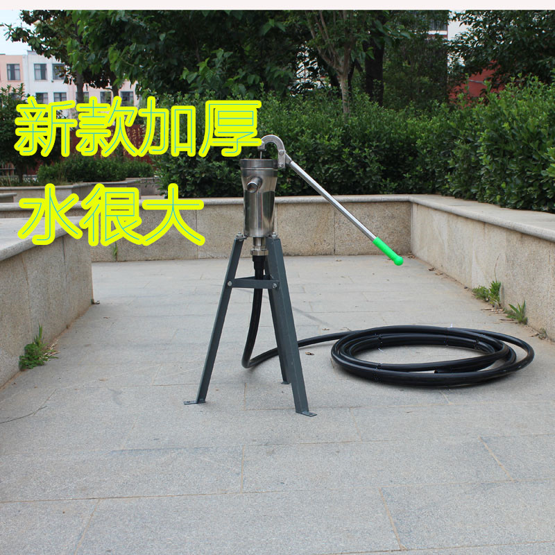 不锈钢压水井手动洋井头手压摇水器吸水L器井头抽水泵老式压水井
