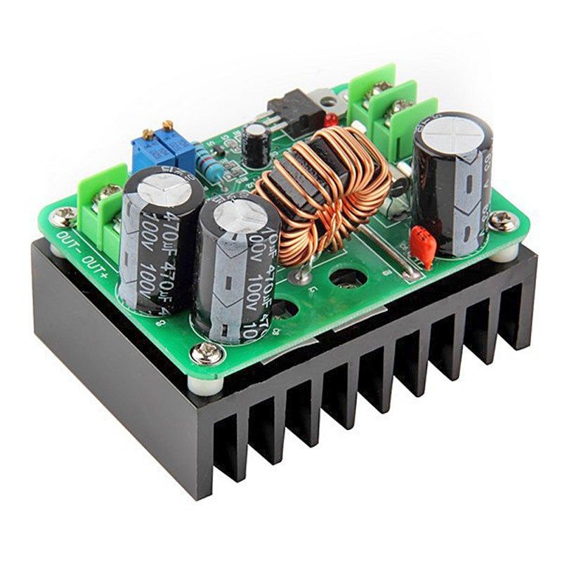 600W连续可调DC-DC升压电源模块0-60V升12-80V大功率带DC接口