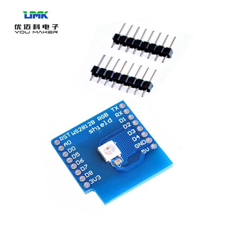 适用于 单片机 WS2812 RGB全彩D1 迷你WIFI扩展板驱动电子模块DIY