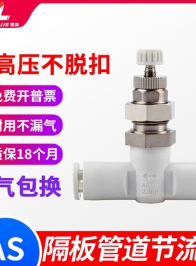 气管隔板管道节流阀AS1001F/2001F/2051F/3001F-04/06/08/10/12-3