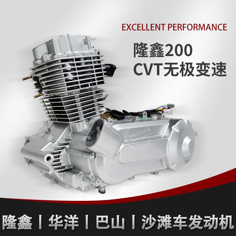 隆鑫LX200M华洋AU200巴山ATV200沙滩车CVT175无级变速发动机总成