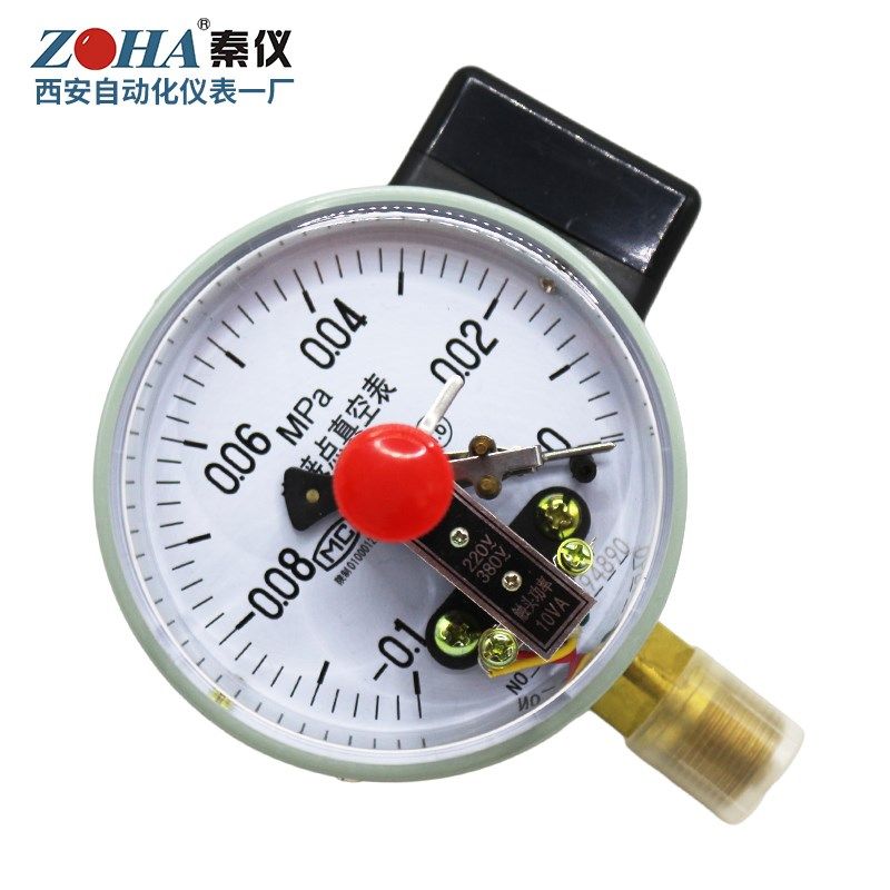 西安自动化仪表一厂YX100电接点压力表真空压力表-0.1-0MPA秦仪