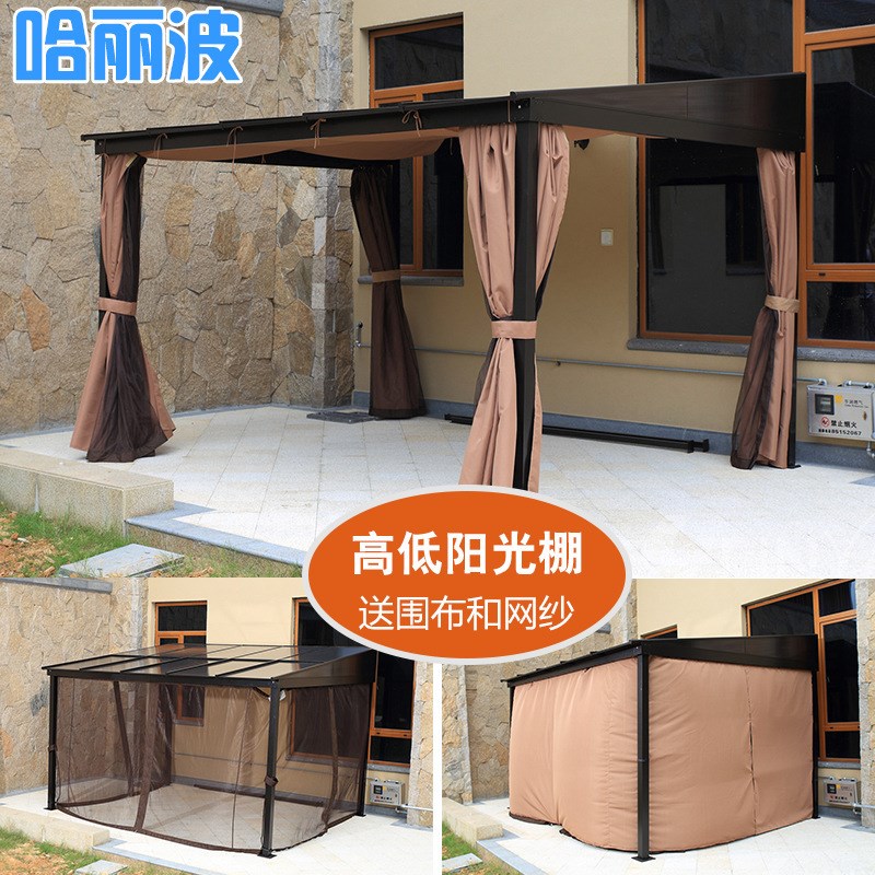 阳光房罗马帐篷户外凉亭庭院遮阳棚室外花园休闲阳光棚欧式铝合金