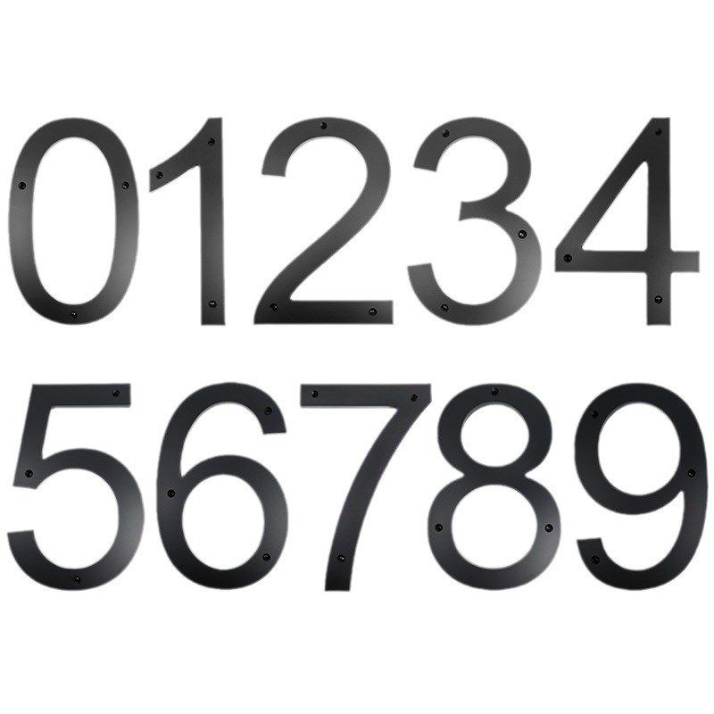 12寸全穿孔明装亚克力哑黑金色银色烤漆别墅庭院楼层店招门牌号码