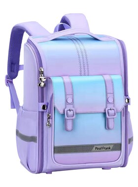 school bag新款网红渐变书包男女1-3-6年级护脊减负儿童双肩