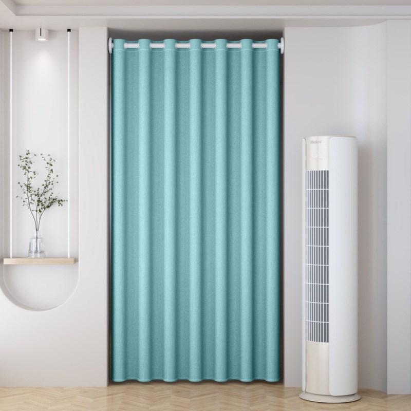 夏季空调防走冷气挡风门帘厨房防油烟隔断帘透明免打孔挂帘遮万百