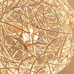 东南亚藤艺吊灯个性 民宿客栈茶楼鸟巢灯具 创意餐厅饭店灯田园风格