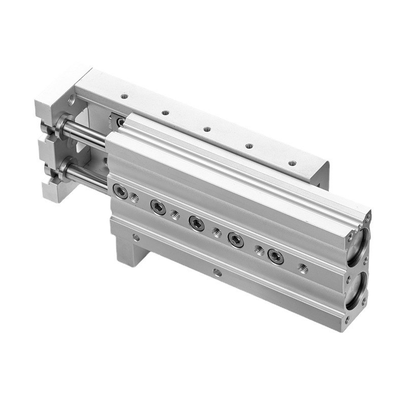 JHLQ25系列磁性双轴双活塞杆气动滑台气缸 缸径25mm行程10-150mm