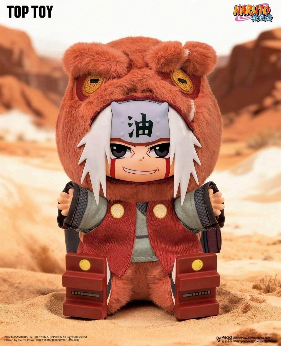 Pelúcia Jiraiya Gamabunta Estilo Labubu Naruto Shippuuden Cute Beast Sitting Party (EAKI, Top Toy)