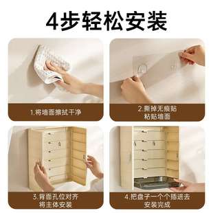 多层盘子收纳备壁挂盘配菜神器厨房折叠餐盘打孔菜盘免家用备火锅