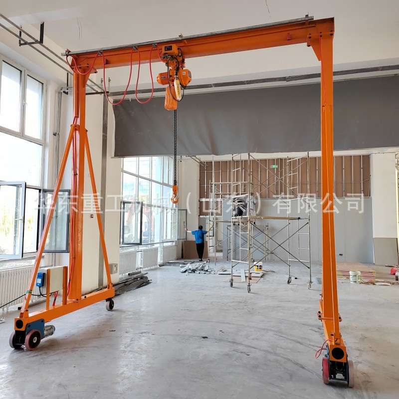 小型3吨电动龙门架工厂车间吊装货物万向移动式龙门吊架起重机5吨