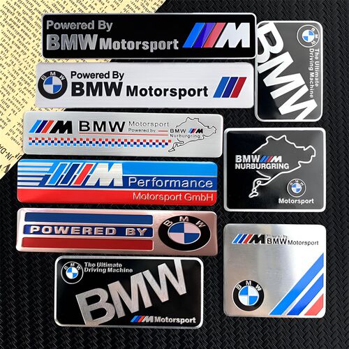 适用于宝马BMW改装汽车金属车贴M标车身装饰贴纸侧标叶子板尾标贴