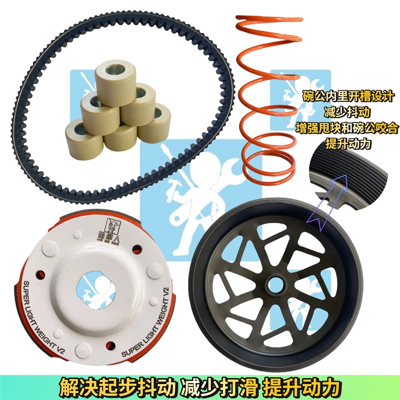 适用本田ns150la ns150gx PCX160传动皮带普利珠碗公甩块改装配件