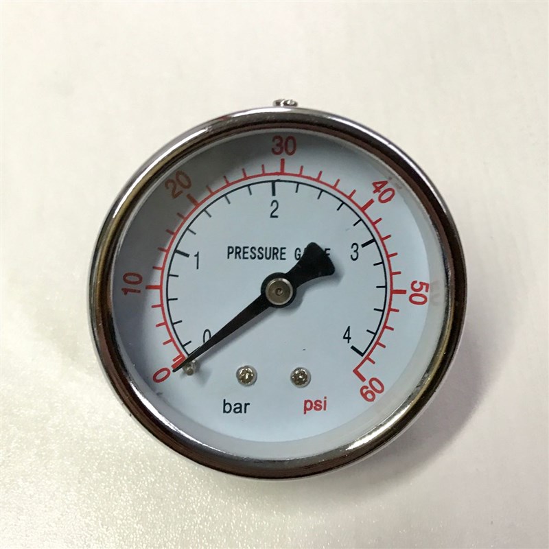轴向双刻度线 压力表气压计水压 4bar 0-60psi 60mm Y-60Z