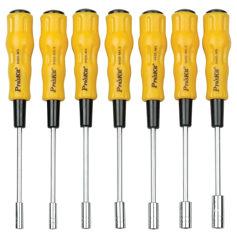 宝工 黄黑软柄套筒起子19400-M系列 内六角组套筒螺丝刀套装M3-M6