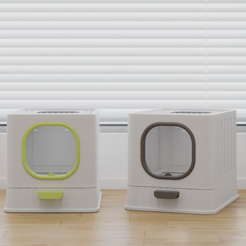 全封闭式猫砂盆 抽屉式防外溅除猫尿盆 超大号猫厕所猫咪清洁用品