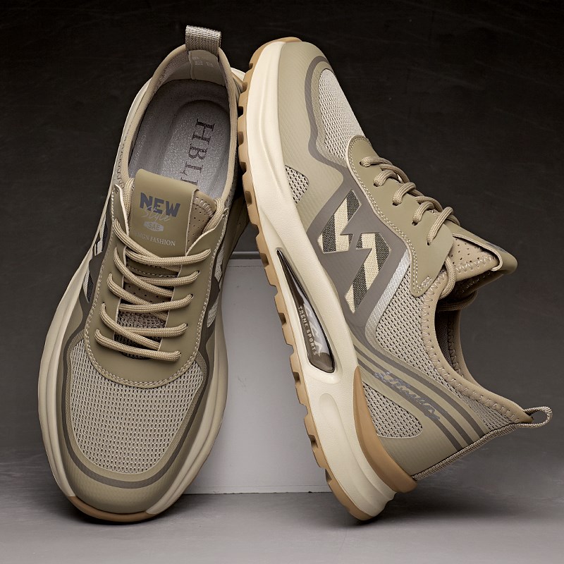 网鞋男秋季透气薄款百搭轻便休闲鞋子男士潮流软底防臭运动跑步鞋