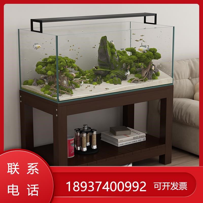 鱼缸底座底柜实木鱼缸架加厚鱼缸鱼缸水族箱鱼缸柜架子多层桌定制
