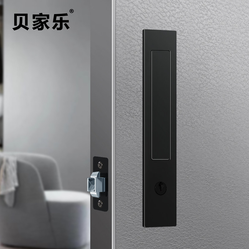木门移门锁卫生间推拉门锁厨房阳台趟门折叠门美式嵌W入式隐形钩