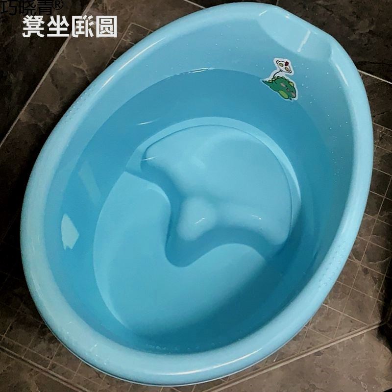 宠物洗澡盆儿童洗澡桶坐式带一体凳洗澡二L合一沐浴桶加大号泡澡