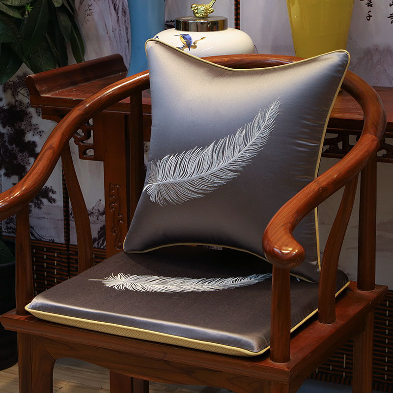 中式坐垫夏红木家具实木椅v子太师椅餐椅圈椅垫防滑厚薄款海绵定