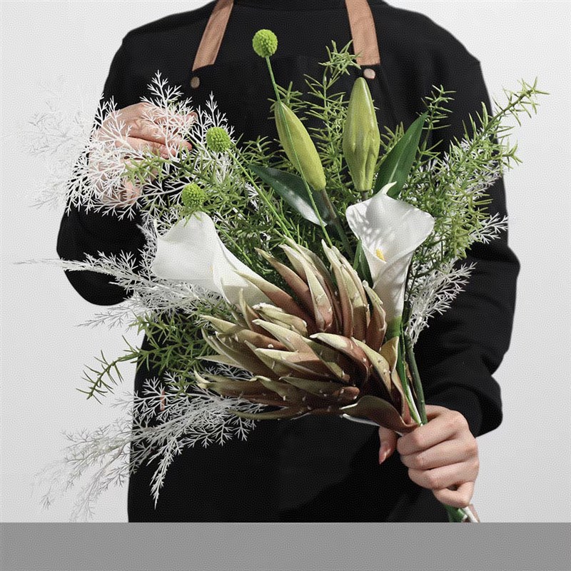 现代简约仿真花假花干花花束摆件客厅花瓶N插花装饰样板间售楼部