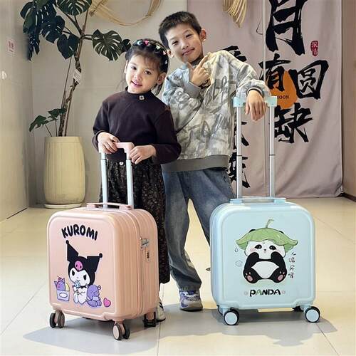 儿童行李箱女孩小型轻便18寸登A机小学生拉杆箱卡通可坐旅行密码