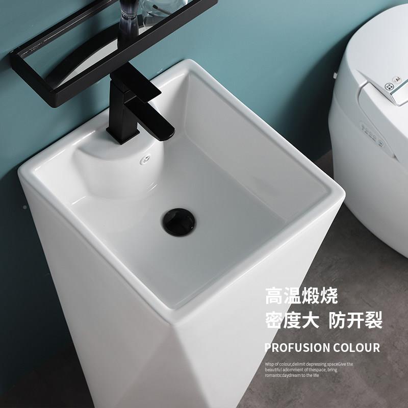陶瓷立一洗柱盆简约落地手盆店风体洗脸盆酒个性302角落洗漱台小