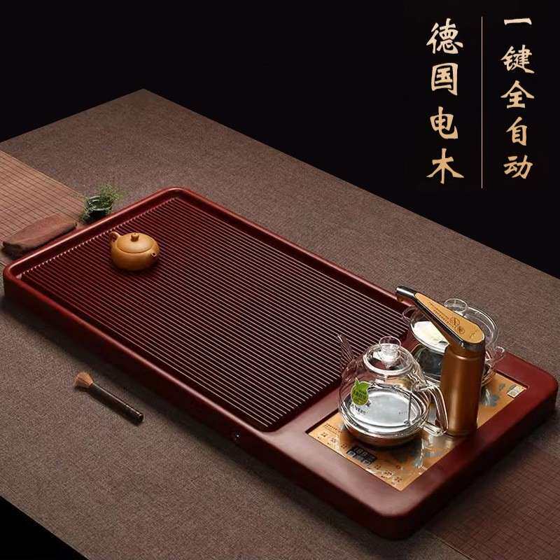 德国电木茶盘家用茶盘套装带电磁炉全自动一体泡茶具简约茶台大号