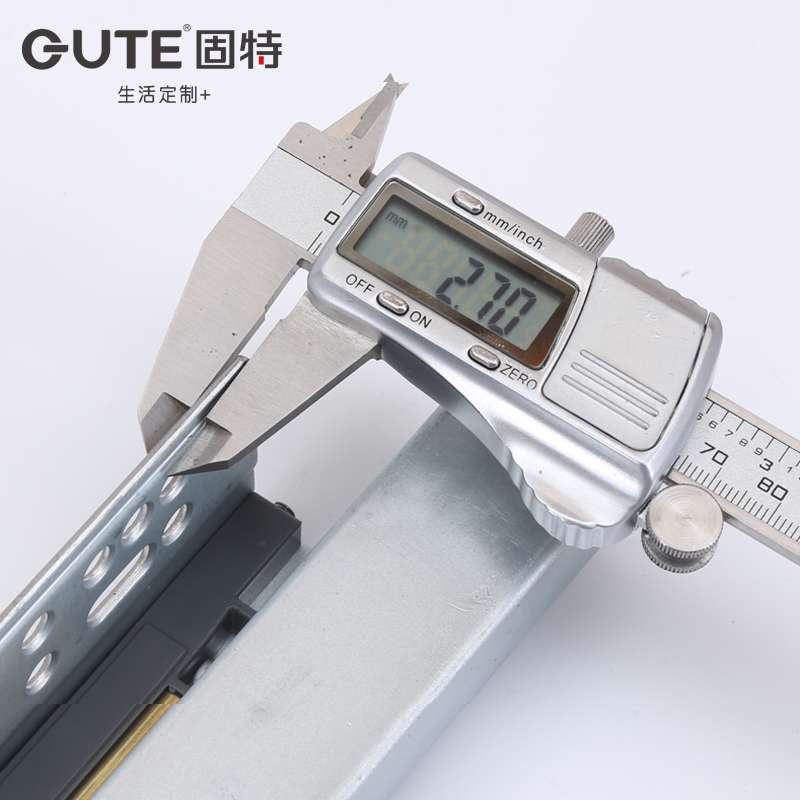 按弹三节橱柜导轨按压反弹抽屉轨道加厚家具静音托底隐藏滑轨